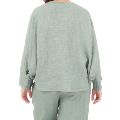 6668 SALVIA ITALIAN LINEN TOP