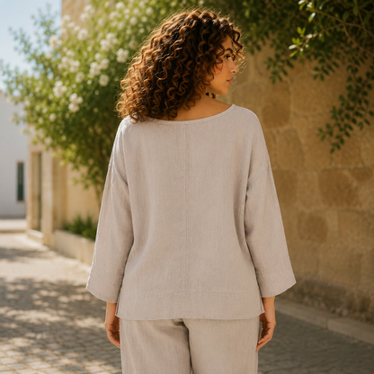 6671 FANGO LINEN TOP