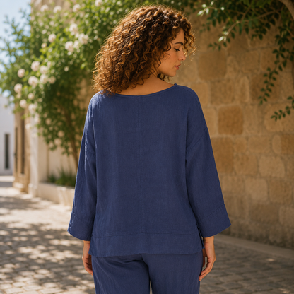 6671 NOTTE LINEN TOP