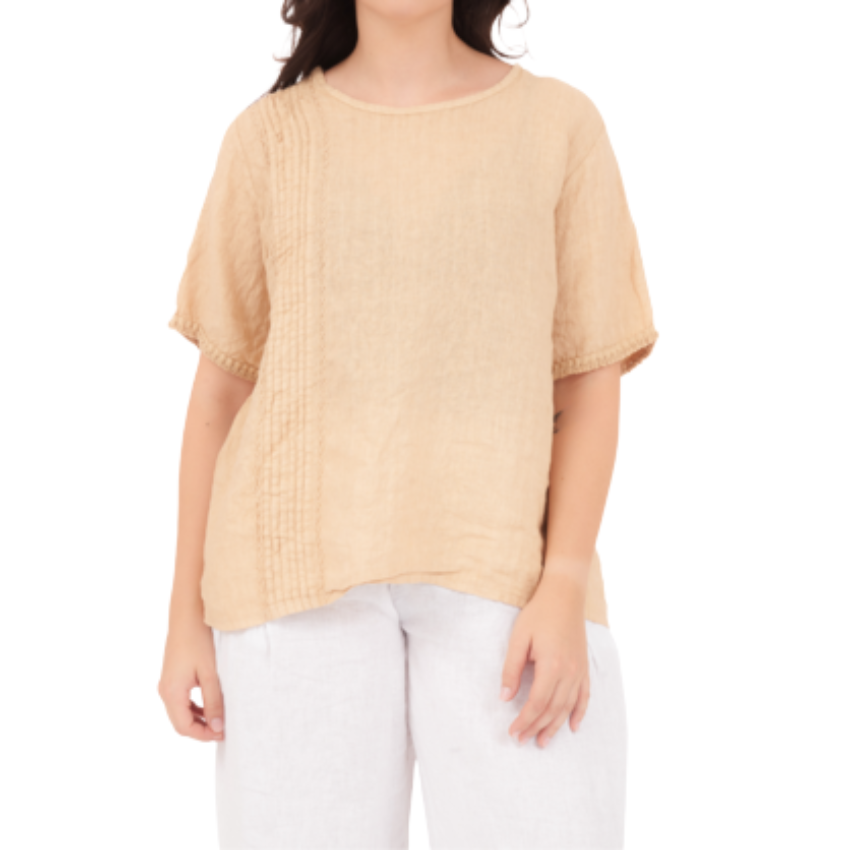 6672 DESERTO ITALIAN LINEN TOP
