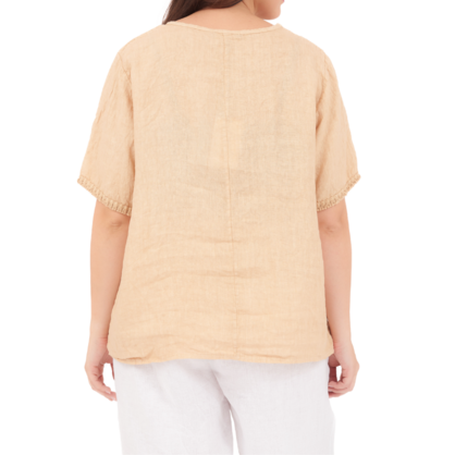 6672 DESERTO ITALIAN LINEN TOP