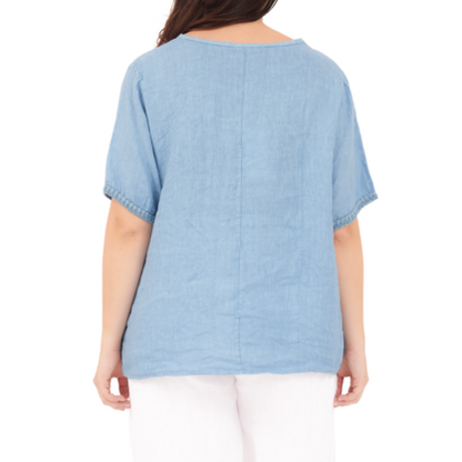 6672 JEANS ITALIAN LINEN TOP