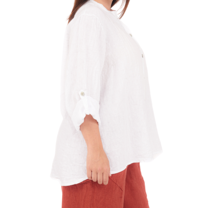 6675 BIANCO ITALIAN LINEN TOP