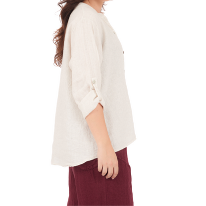 6675 SABBIA ITALIAN LINEN TOP