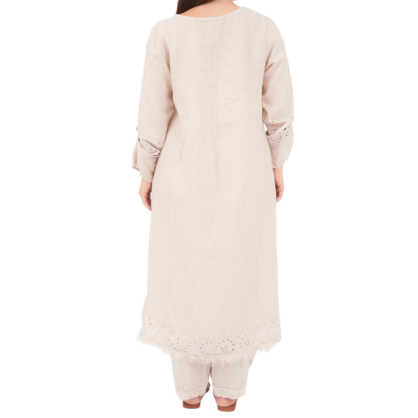 6676 NUDE ITALIAN LINEN TOP