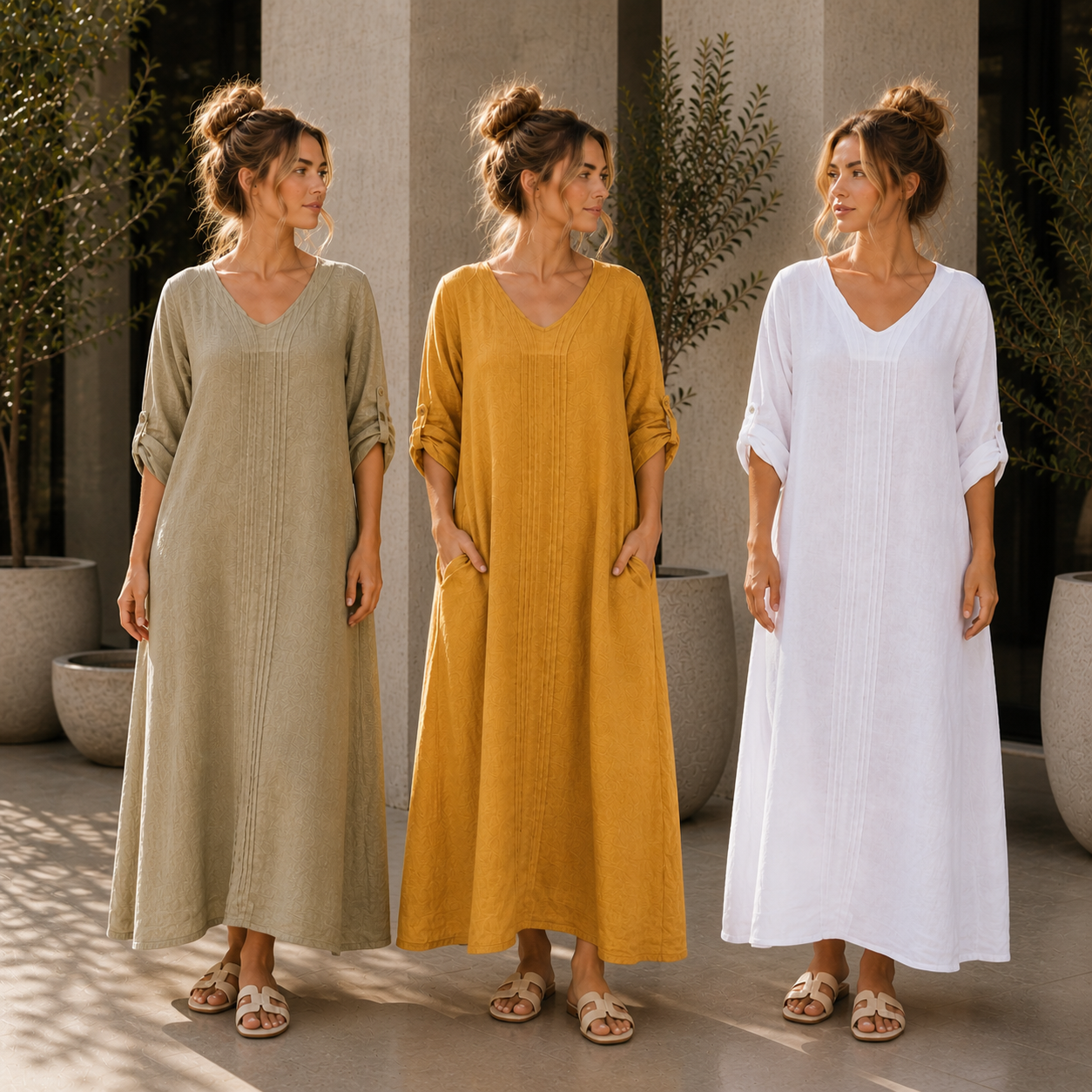 ITALIAN LINEN DRESS (S)