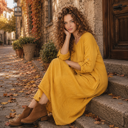 ITALIAN LINEN DRESS (S)
