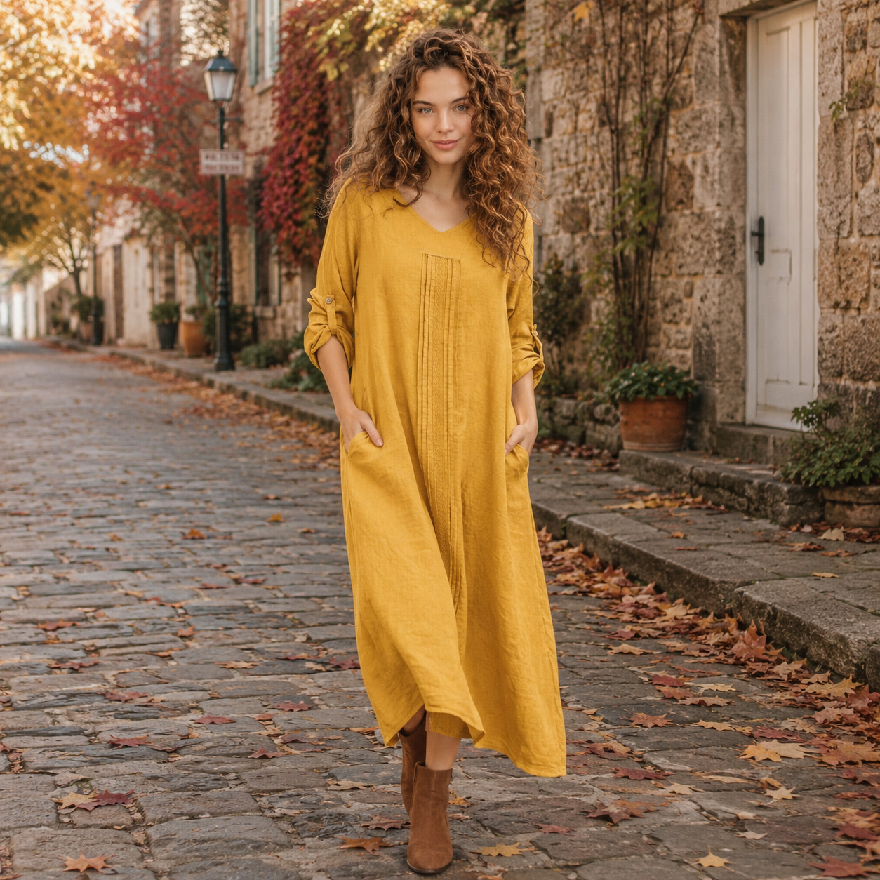 ITALIAN LINEN DRESS (S)
