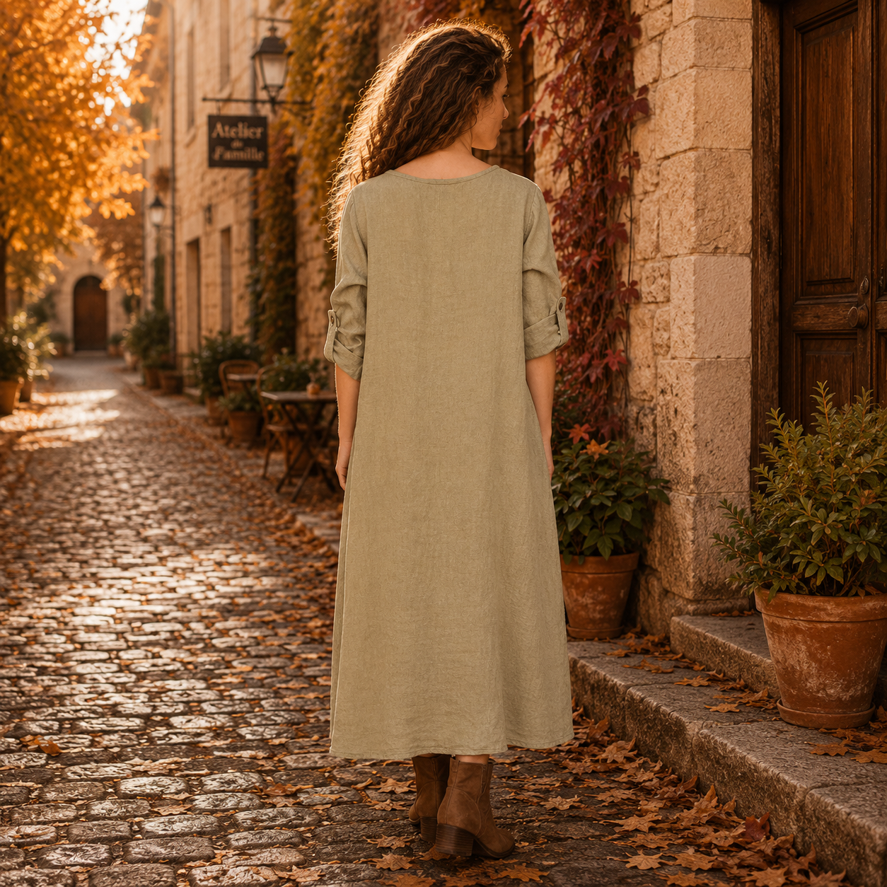 ITALIAN LINEN DRESS (S)