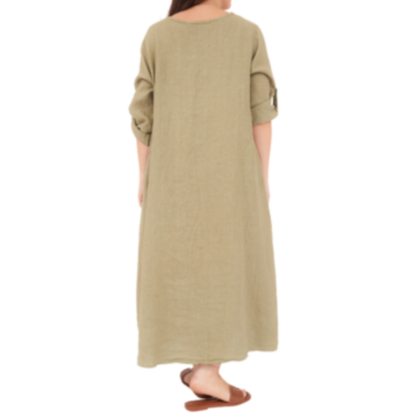 VERA MAY ITALIAN LINEN SAFARI DRESS 6677