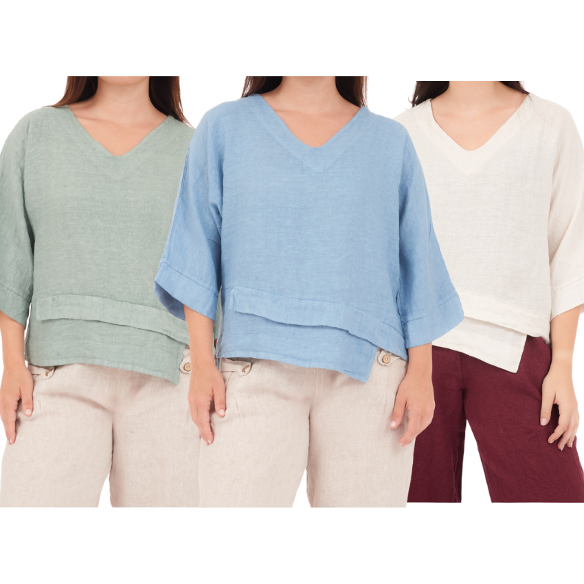 ITALIAN LINEN TOP(N)