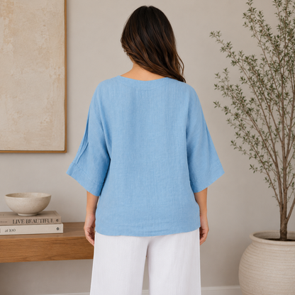 6683 JEANS ITALIAN LINEN TOP
