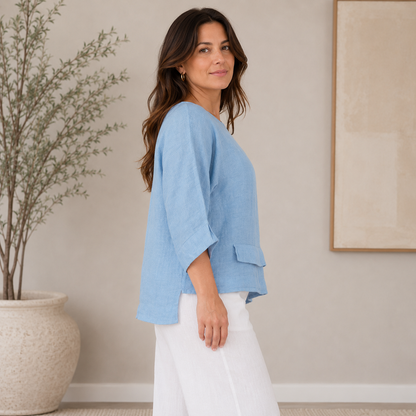 6683 JEANS ITALIAN LINEN TOP