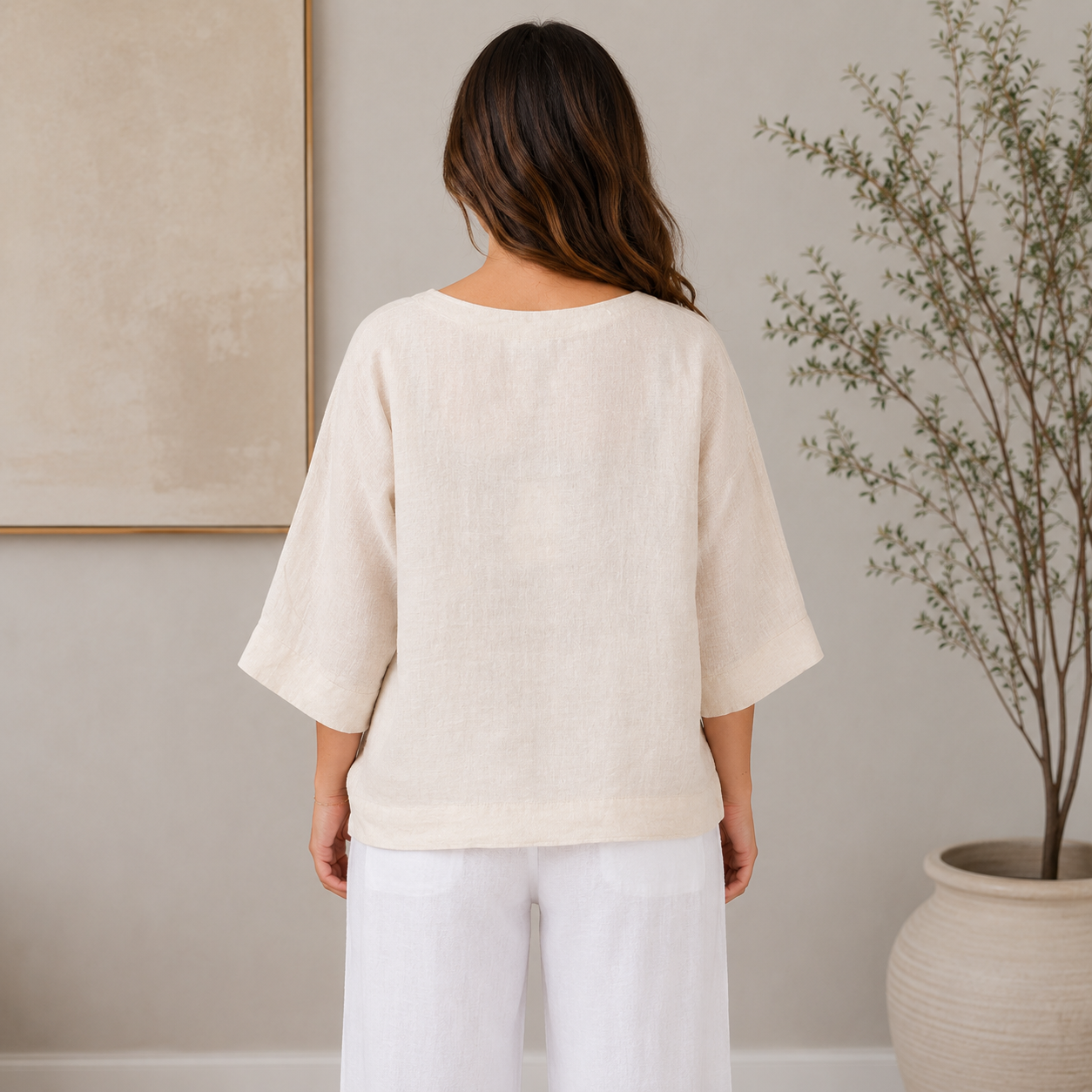 6683 SABBIA ITALIAN LINEN TOP