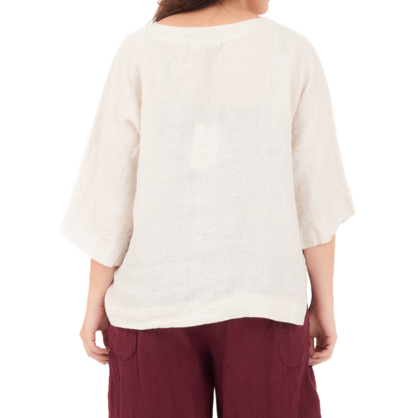 6683 SABBIA ITALIAN LINEN TOP