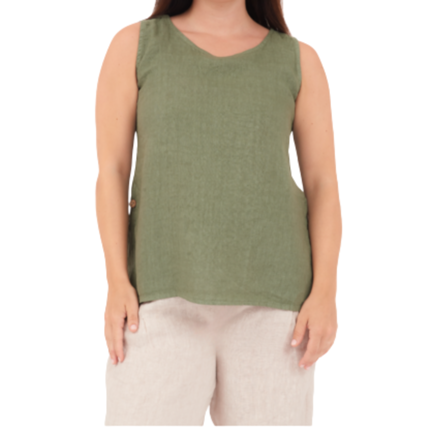 6684 MILITARE ITALIAN LINEN TOP