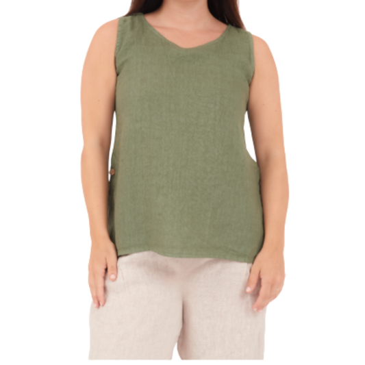 6684 MILITARE ITALIAN LINEN TOP