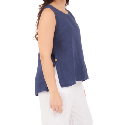 6684 NOTTE ITALIAN LINEN TOP