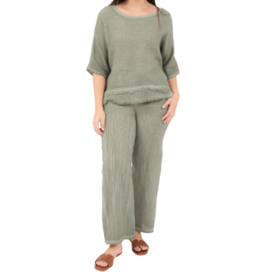 6686 MILITARE ITALIAN LINEN PANT