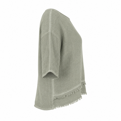 6685 MILITARE ITALIAN LINEN TOP
