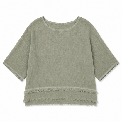 6685 MILITARE ITALIAN LINEN TOP