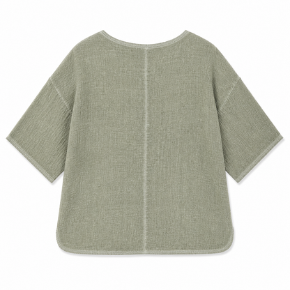 6685 MILITARE ITALIAN LINEN TOP
