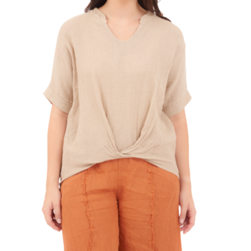 6689 ECRU ITALIAN COTTON TOP