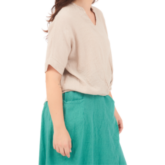 6689 NUDE ITALIAN COTTON TOP