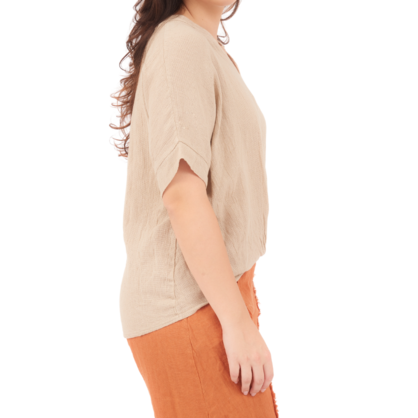 6689 ECRU ITALIAN COTTON TOP