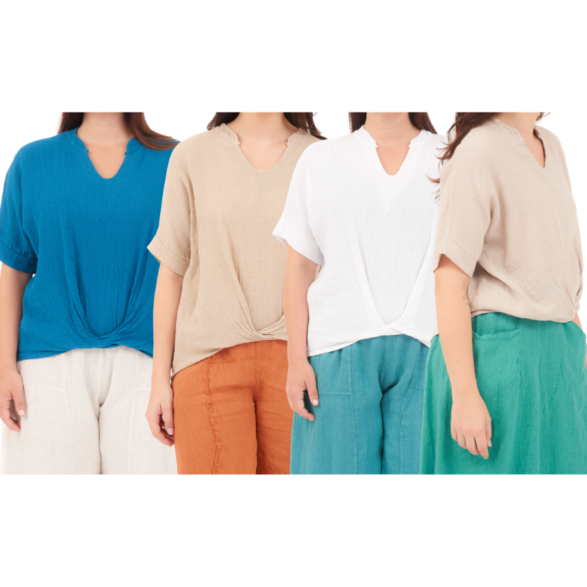 ITALIAN LINEN COTTON TOP (N)