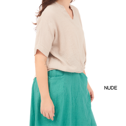 ITALIAN LINEN COTTON TOP (N)