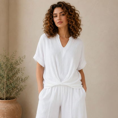 6689 BIANCO ITALIAN COTTON TOP