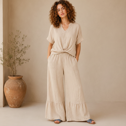 6689 ECRU ITALIAN COTTON TOP