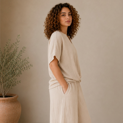 6689 NUDE ITALIAN COTTON TOP