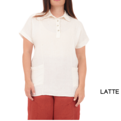 ITALIAN LINEN TOP (S)