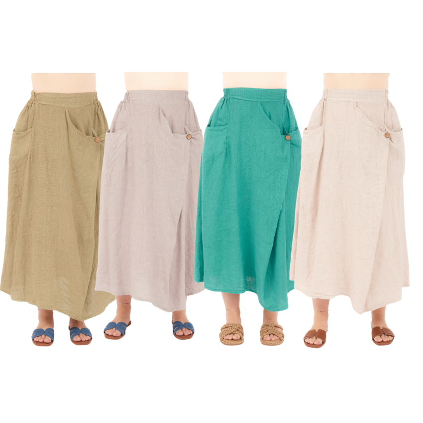 ITALIAN LINEN SKIRT  (N)