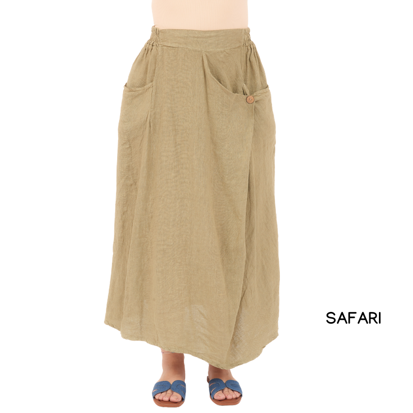 ITALIAN LINEN SKIRT  (N)