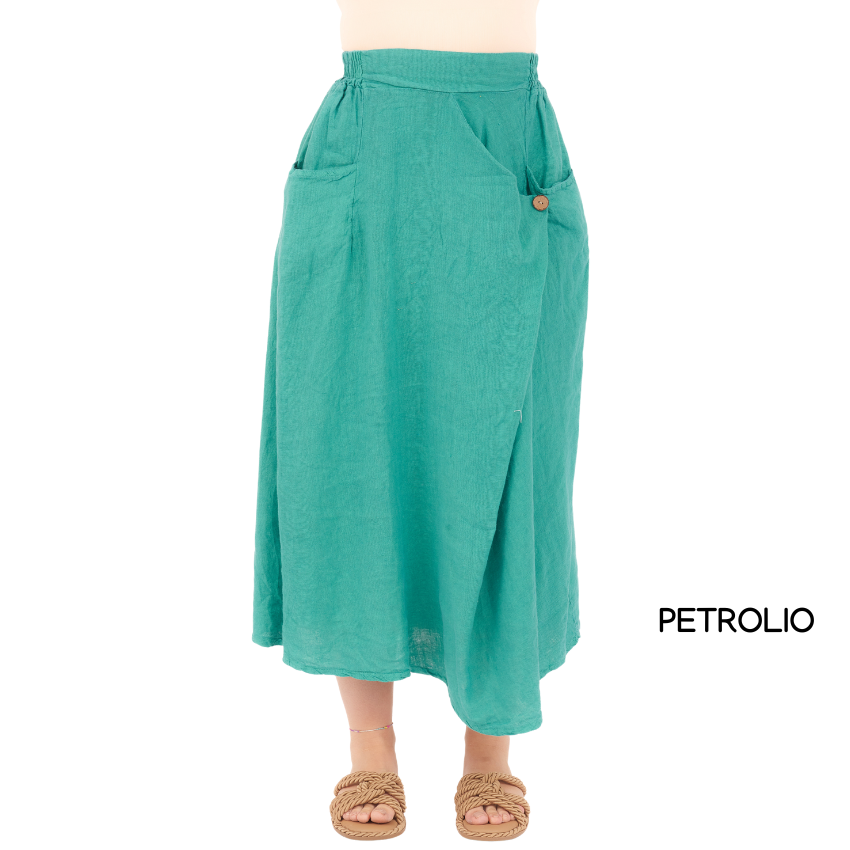 ITALIAN LINEN SKIRT  (N)