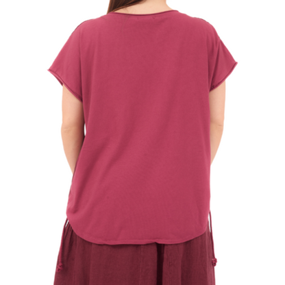 66961 AMARANTO ITALIAN LINEN TOP