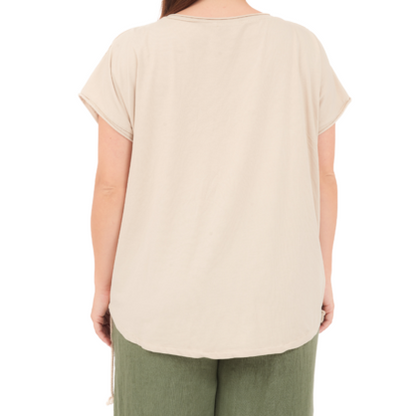 66961 CASHMERE ITALIAN LINEN TOP