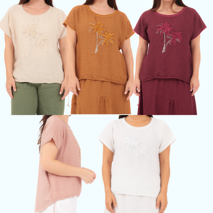 ITALIAN LINEN TOP (S)
