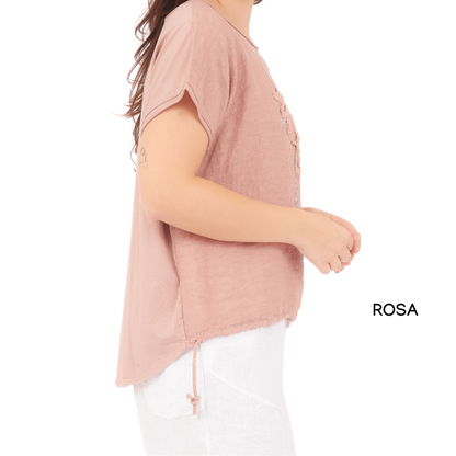 ITALIAN LINEN TOP (S)