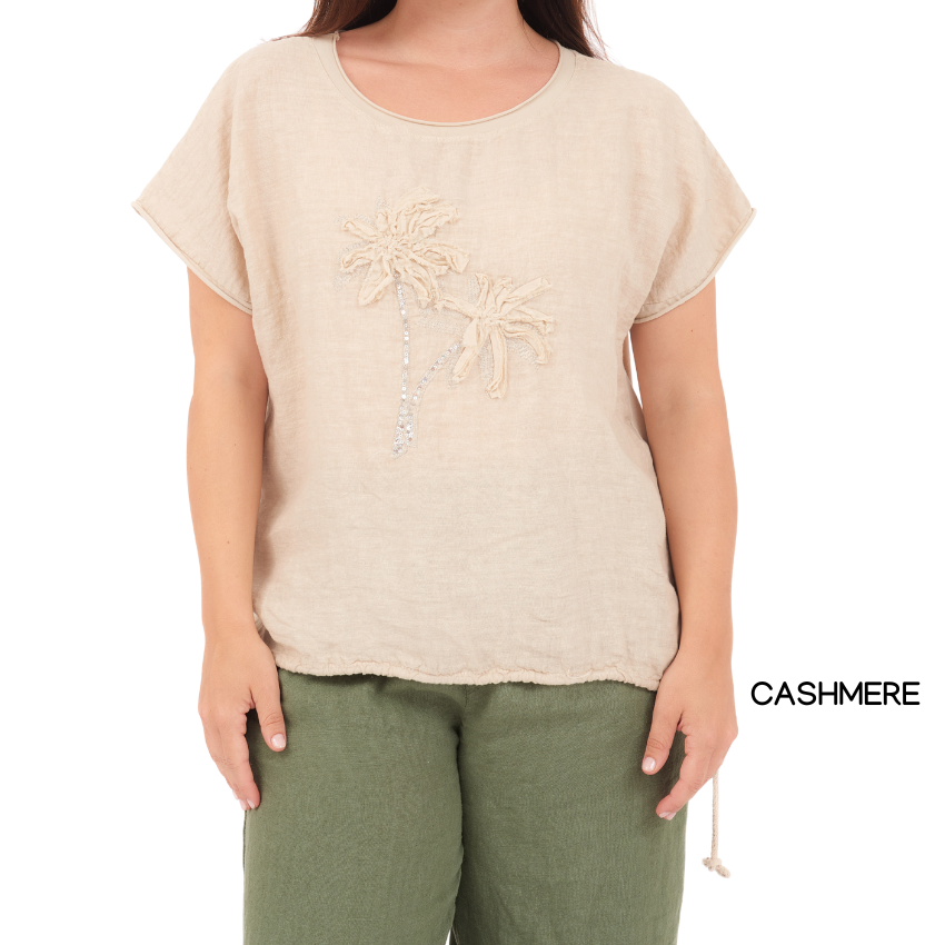 ITALIAN LINEN TOP (S)