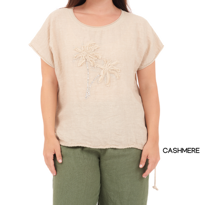 ITALIAN LINEN TOP (S)