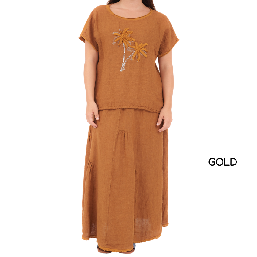 ITALIAN LINEN TOP (S)