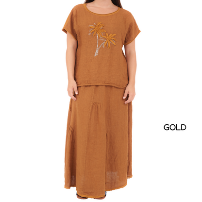 ITALIAN LINEN TOP (S)