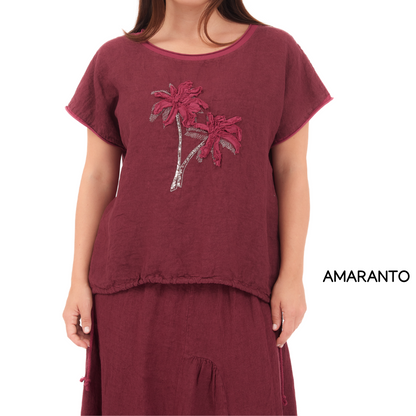 ITALIAN LINEN TOP (S)