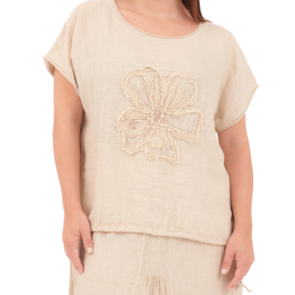 66962 CASHMERE ITALIAN LINEN TOP