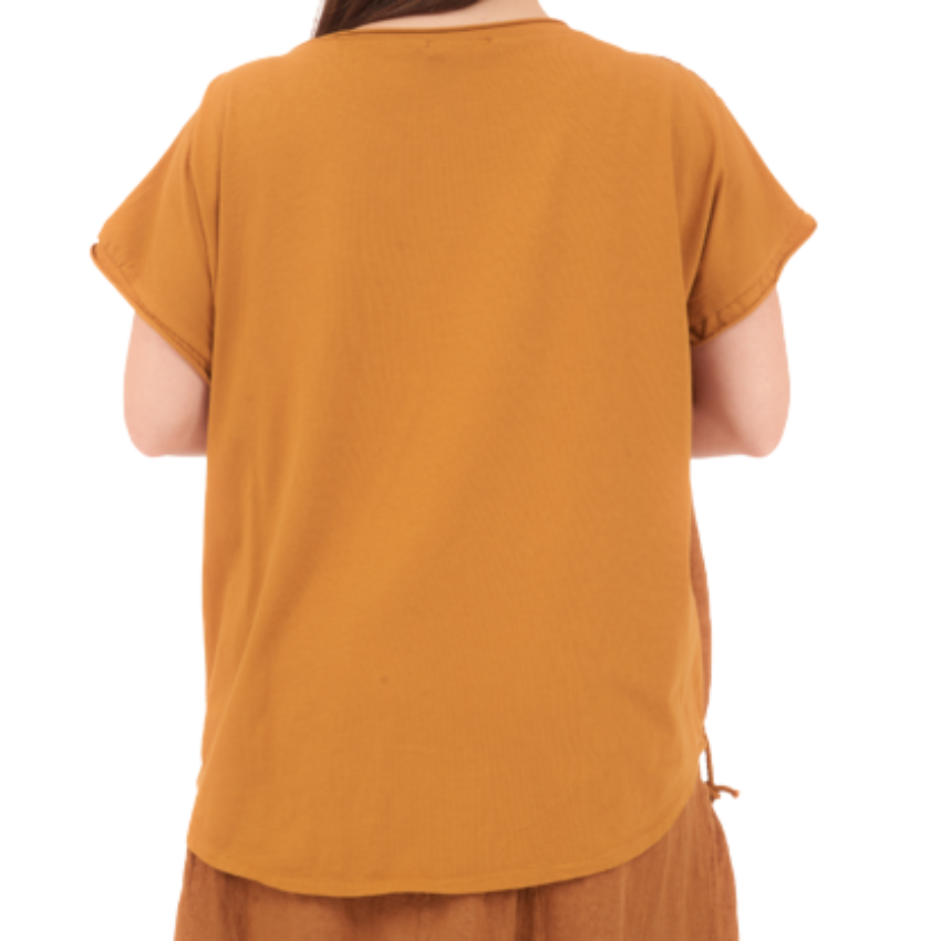 66963 GOLD ITALIAN LINEN TOP