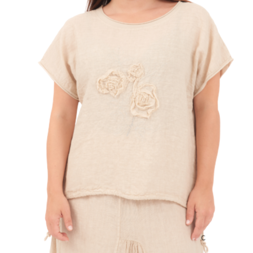 66963 CASHMERE ITALIAN LINEN TOP